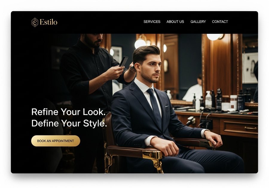 Sitio web para barbería