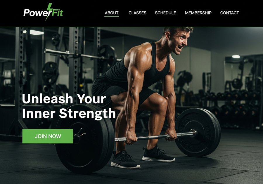 Sitio web para gimnasio